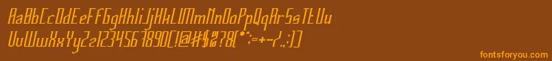 Шрифт HERITAGE Bold Italic – оранжевые шрифты на коричневом фоне
