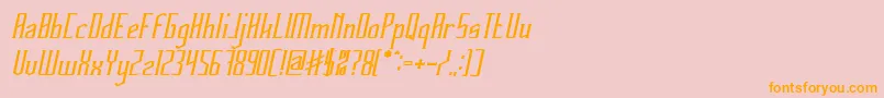 Шрифт HERITAGE Bold Italic – оранжевые шрифты на розовом фоне