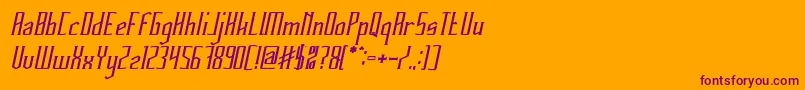 Police HERITAGE Bold Italic – polices violettes sur fond orange