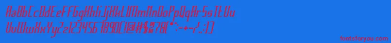 HERITAGE Bold Italic Font – Red Fonts on Blue Background