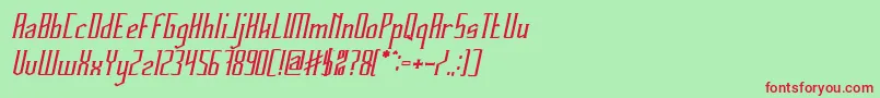 Шрифт HERITAGE Bold Italic – красные шрифты на зелёном фоне