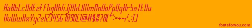 HERITAGE Bold Italic Font – Red Fonts on Orange Background