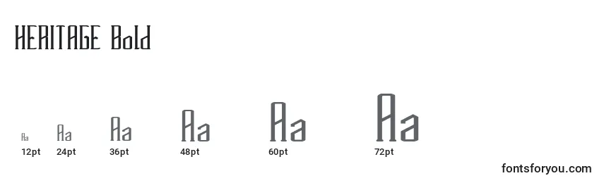 HERITAGE Bold Font Sizes