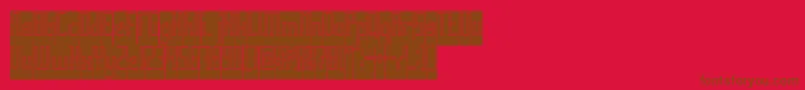 fuente HERITAGE Hollow Inverse – Fuentes Marrones Sobre Fondo Rojo