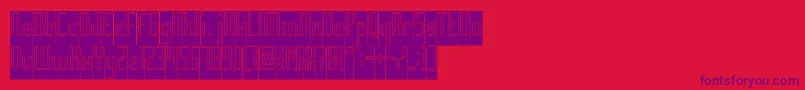 HERITAGE Hollow Inverse Font – Purple Fonts on Red Background
