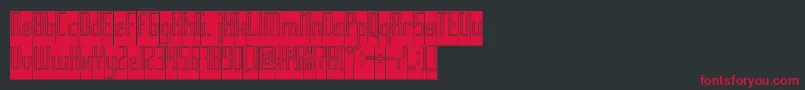 HERITAGE Hollow Inverse Font – Red Fonts on Black Background