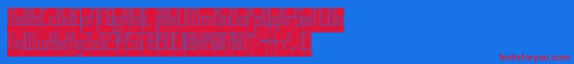 HERITAGE Hollow Inverse Font – Red Fonts on Blue Background
