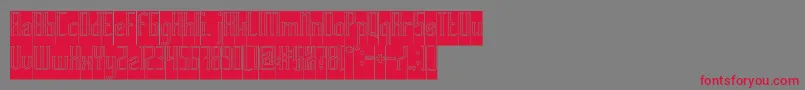 HERITAGE Hollow Inverse Font – Red Fonts on Gray Background