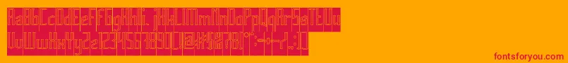 HERITAGE Hollow Inverse Font – Red Fonts on Orange Background