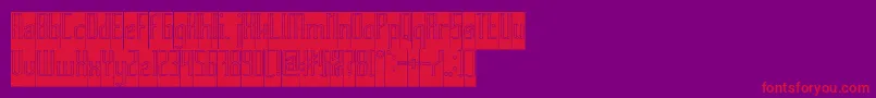 HERITAGE Hollow Inverse Font – Red Fonts on Purple Background