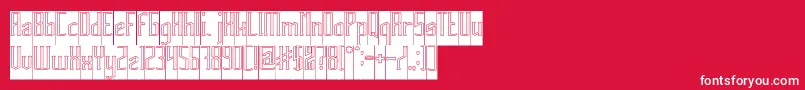HERITAGE Hollow Inverse Font – White Fonts on Red Background