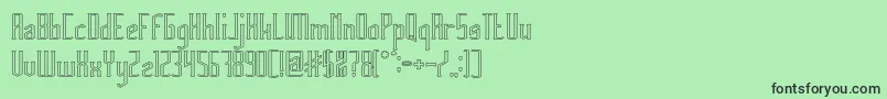 HERITAGE Hollow Font – Black Fonts on Green Background