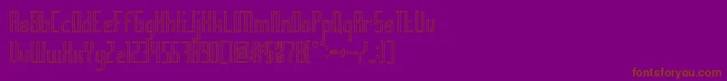 Czcionka HERITAGE Hollow – brązowe czcionki na fioletowym tle