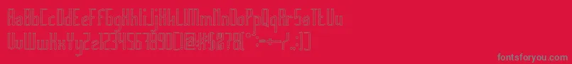 HERITAGE Hollow Font – Gray Fonts on Red Background