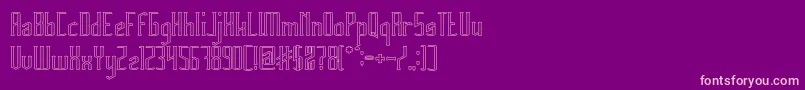 HERITAGE Hollow Font – Pink Fonts on Purple Background