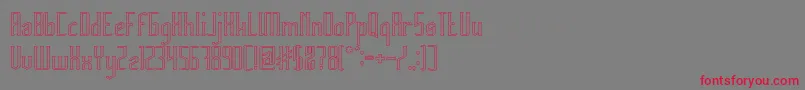 HERITAGE Hollow Font – Red Fonts on Gray Background
