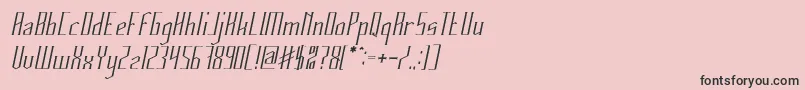 フォントHERITAGE Italic – ピンクの背景に黒い文字