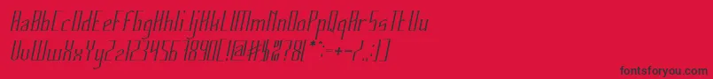 Шрифт HERITAGE Italic – чёрные шрифты на красном фоне