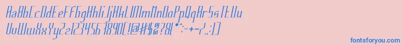 Шрифт HERITAGE Italic – синие шрифты на розовом фоне