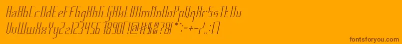 fuente HERITAGE Italic – Fuentes Marrones Sobre Fondo Naranja