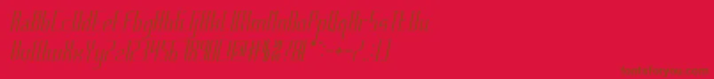 HERITAGE Italic-fontti – ruskeat fontit punaisella taustalla