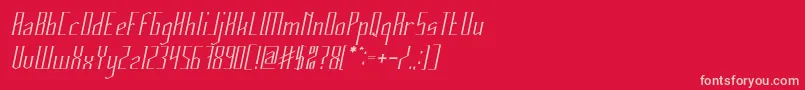 fuente HERITAGE Italic – Fuentes Rosadas Sobre Fondo Rojo