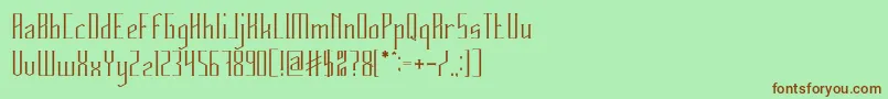 Шрифт HERITAGE – коричневые шрифты на зелёном фоне