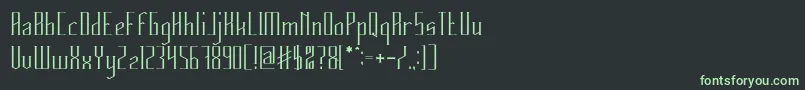 Шрифт HERITAGE – зелёные шрифты на чёрном фоне