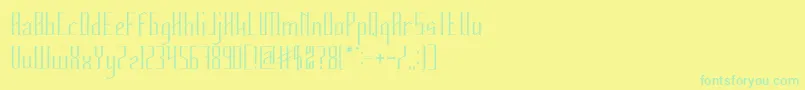 fuente HERITAGE – Fuentes Verdes Sobre Fondo Amarillo