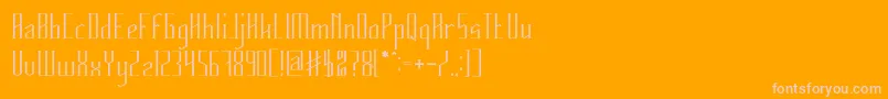 HERITAGE-fontti – vaaleanpunaiset fontit oranssilla taustalla
