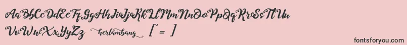 Herlambang Font – Black Fonts on Pink Background