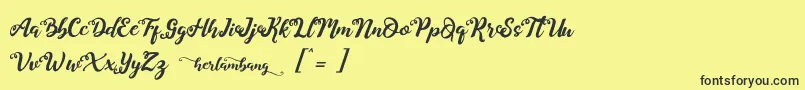 Herlambang Font – Black Fonts on Yellow Background