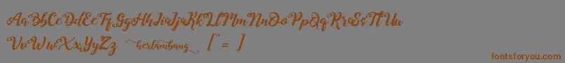 Herlambang Font – Brown Fonts on Gray Background