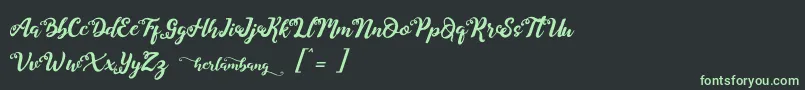 Herlambang Font – Green Fonts on Black Background