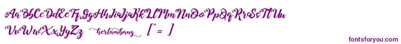 Herlambang Font – Purple Fonts on White Background