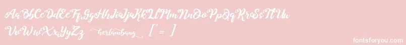 Herlambang Font – White Fonts on Pink Background