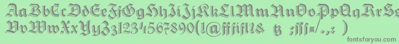 Hermann Gotisch Font – Gray Fonts on Green Background