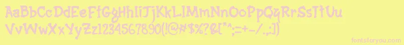 Hermazz Font – Pink Fonts on Yellow Background