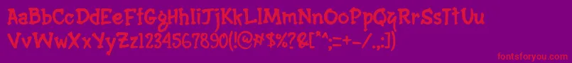 Hermazz Font – Red Fonts on Purple Background