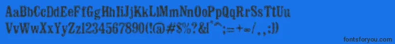 HERMES MANERO Font – Black Fonts on Blue Background