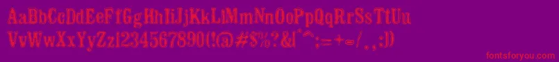 HERMES MANERO Font – Red Fonts on Purple Background