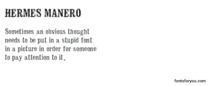 Review of the HERMES MANERO Font