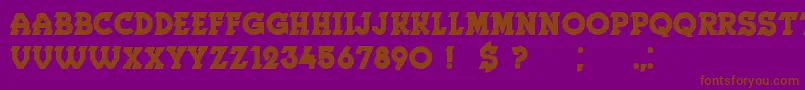 Herne Bold Font – Brown Fonts on Purple Background