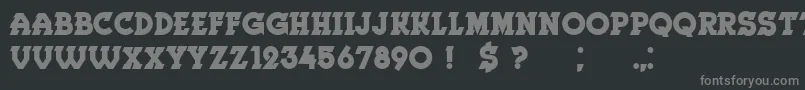 Herne Boldフォントについての詳細 フォントHerne Bold – 黒い背景に灰色の文字