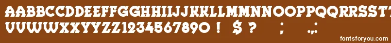 Шрифт Herne Bold – белые шрифты на коричневом фоне