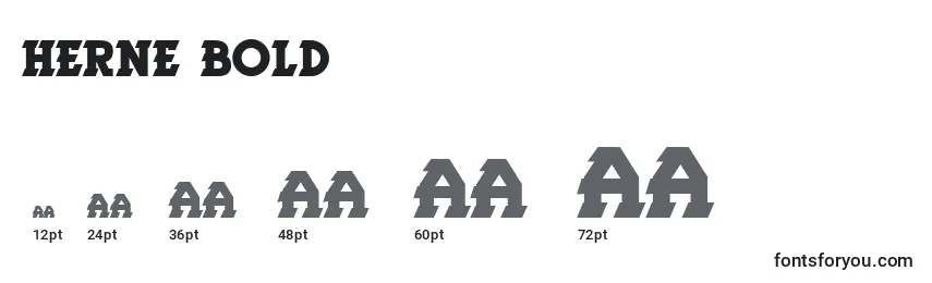 Herne Bold Font Sizes