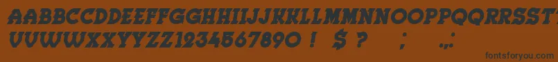 Herne BoldItalic Font – Black Fonts on Brown Background