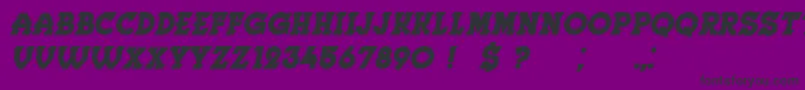 Шрифт Herne BoldItalic – чёрные шрифты на фиолетовом фоне