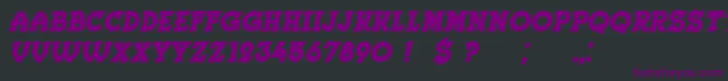 Herne BoldItalic Font – Purple Fonts on Black Background