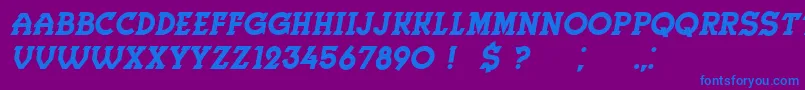 fuente Herne Italic – Fuentes Azules Sobre Fondo Morado